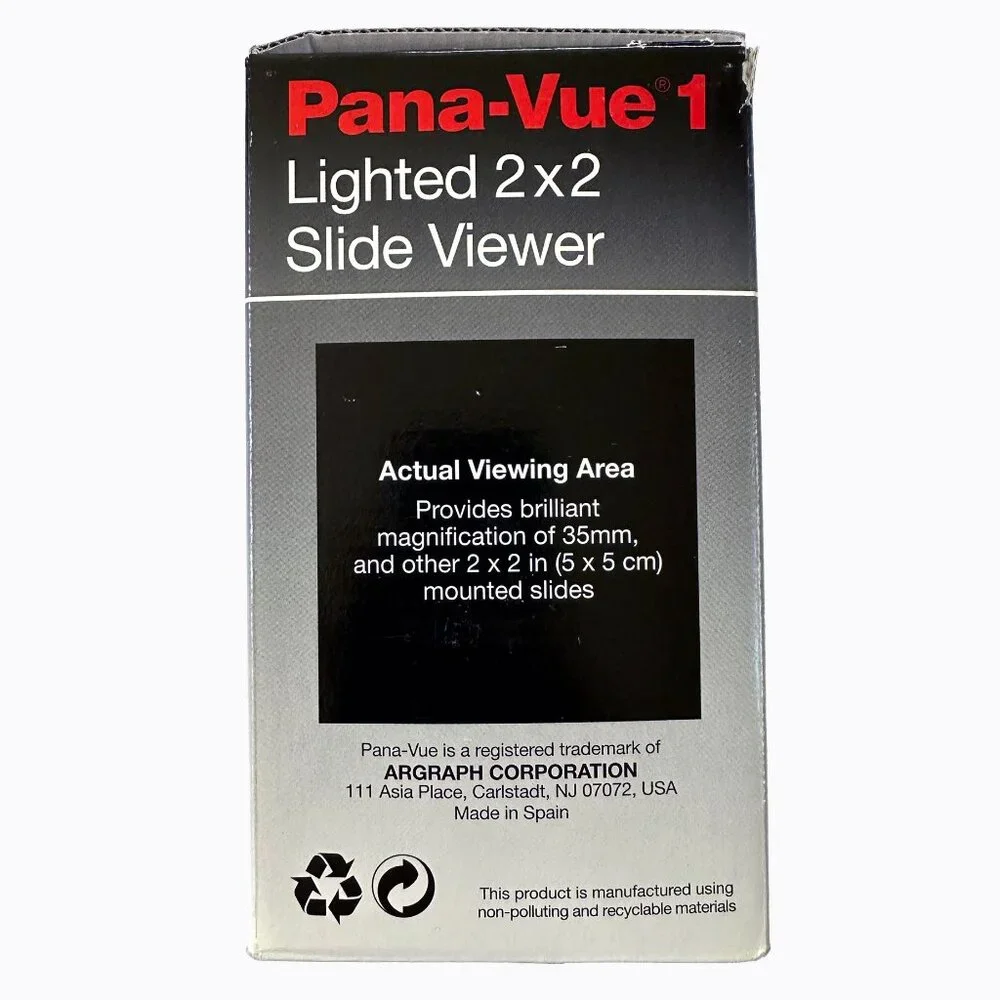 Vtg Pana-Vue 1 Lighted 2x2 Mounted Slide Viewer 35MM Photography Retro Nostalgia
